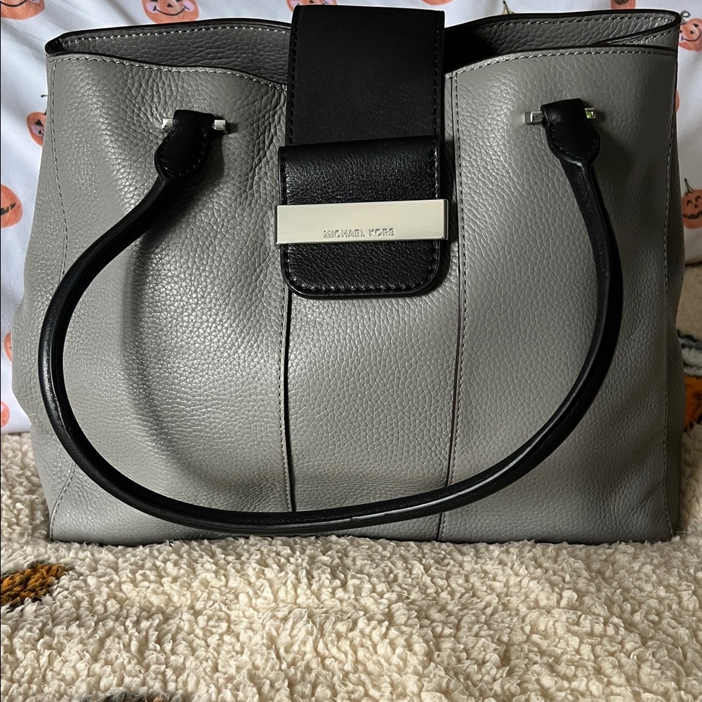 Michael Kors Black and Gray Tote Bag